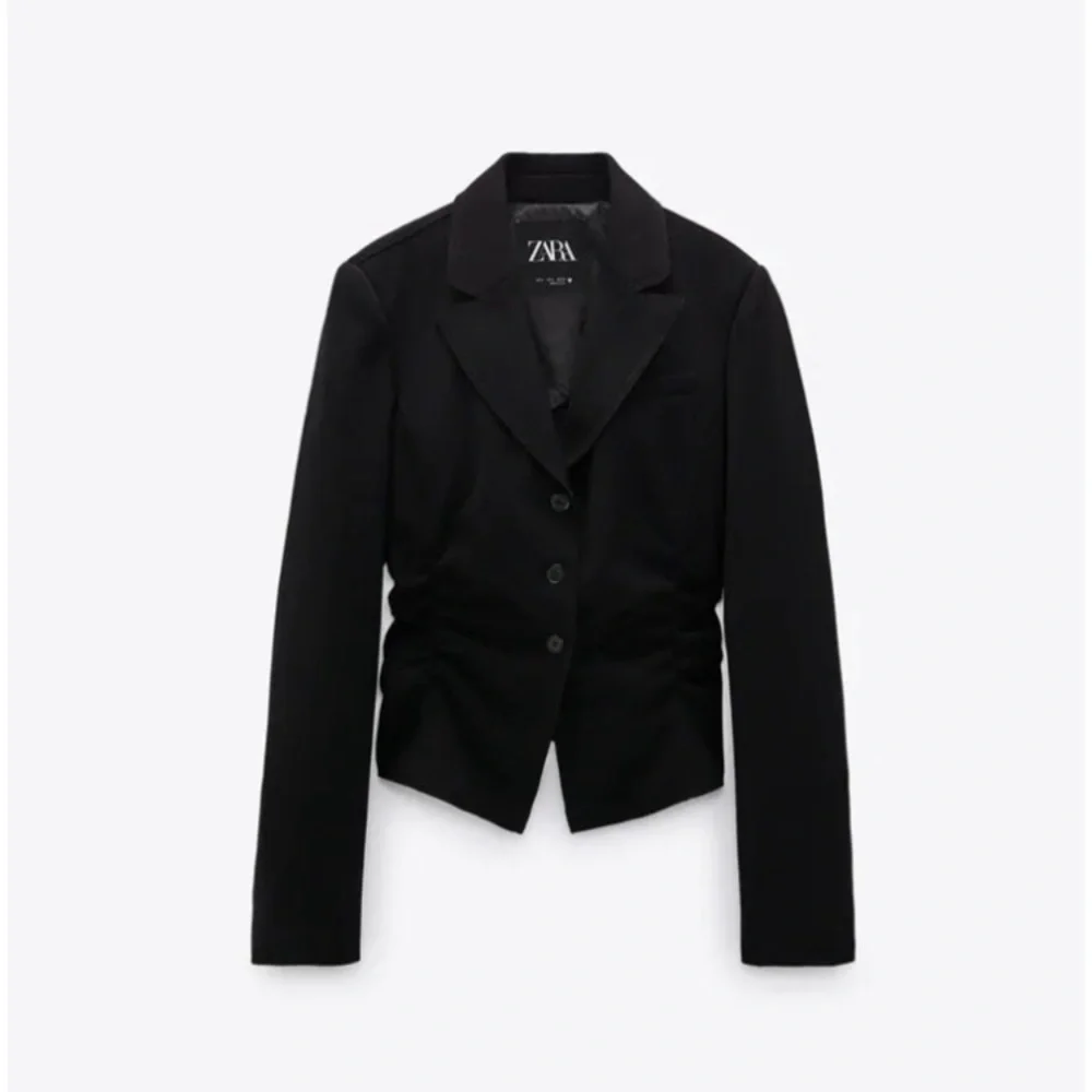 Must Go‼️ Brand New Zara Ruched Fitted Blazer. Read Description 👇 - Picture 2 of 12